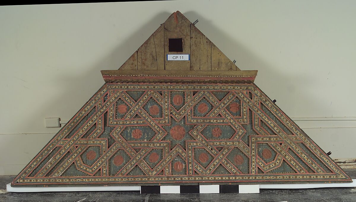 Ceiling, Wood; carved, painted, and gilded