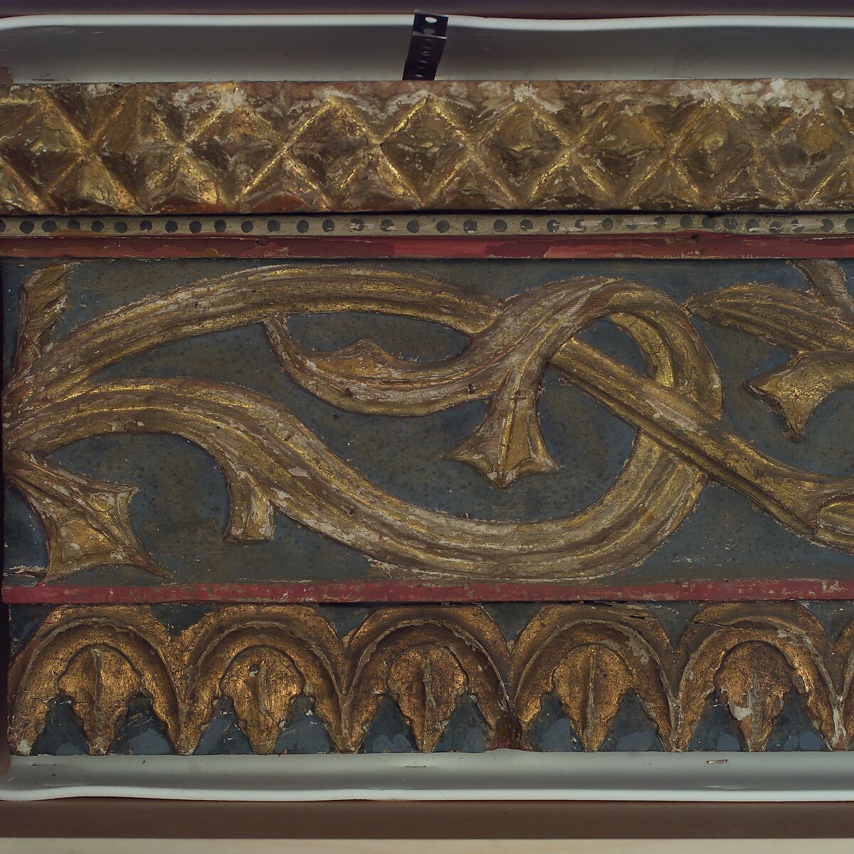 Ceiling, Wood; carved, painted, and gilded