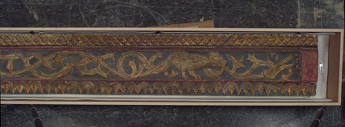 Ceiling, Wood; carved, painted, and gilded