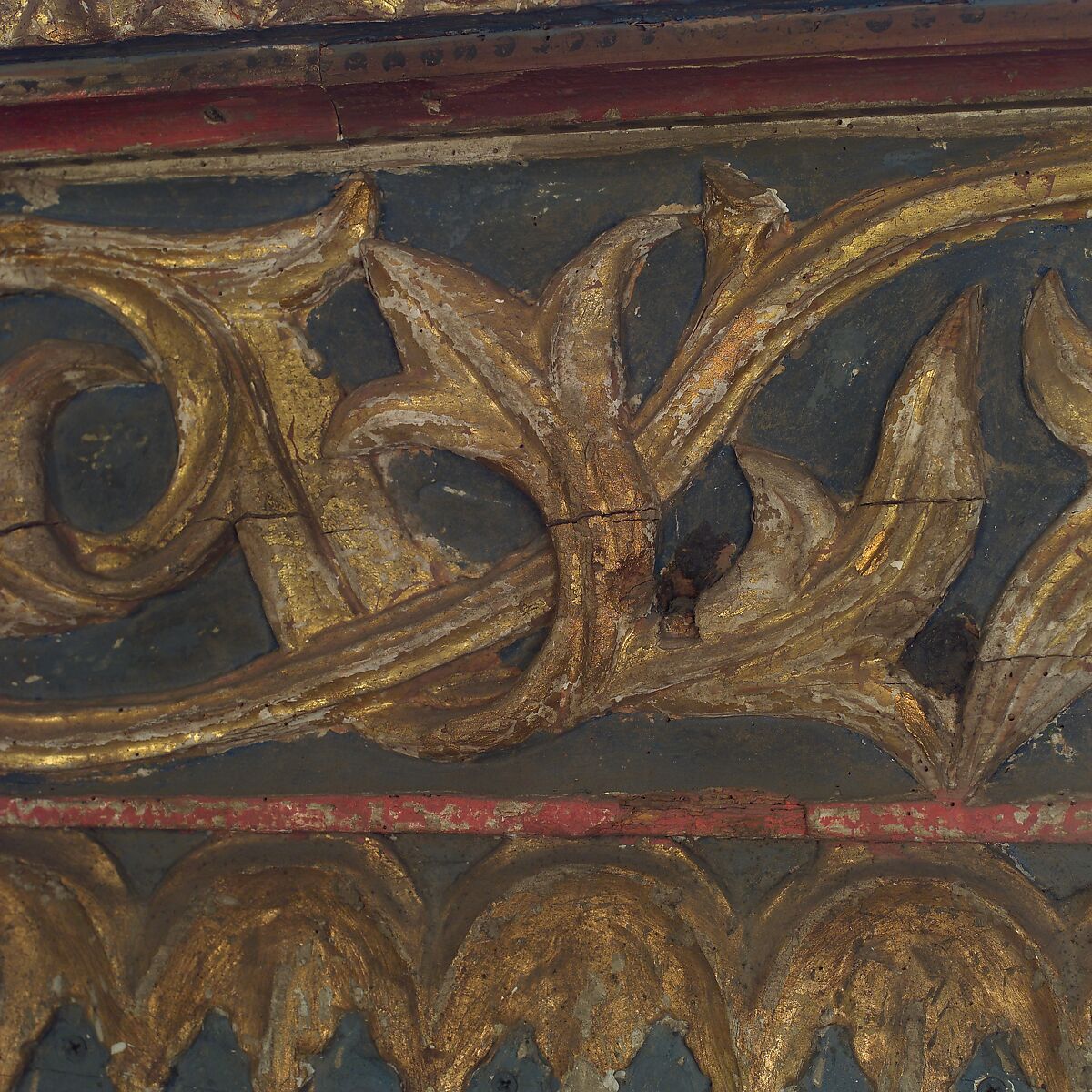 Ceiling, Wood; carved, painted, and gilded