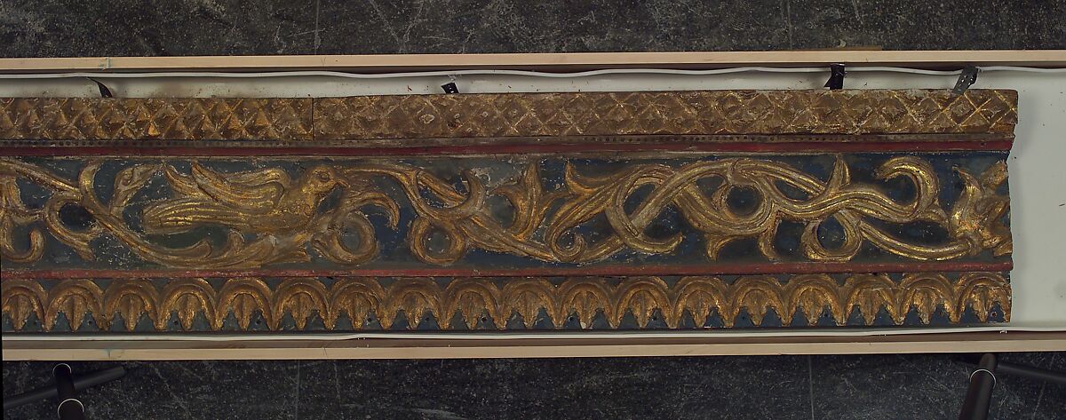 Ceiling, Wood; carved, painted, and gilded