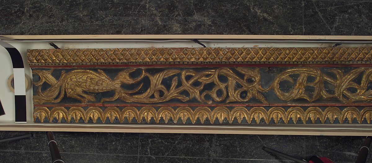 Ceiling, Wood; carved, painted, and gilded