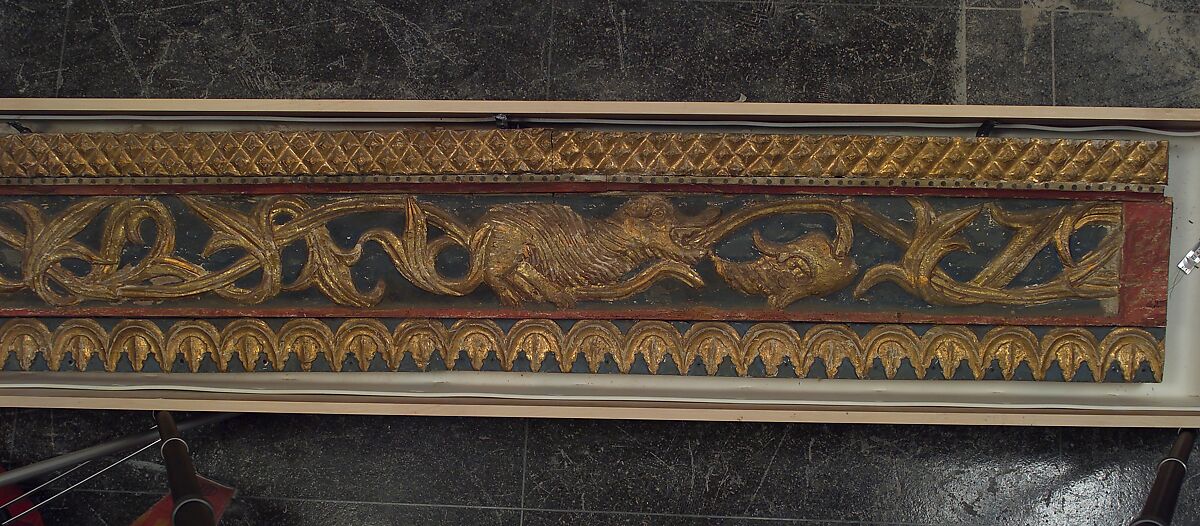 Ceiling, Wood; carved, painted, and gilded