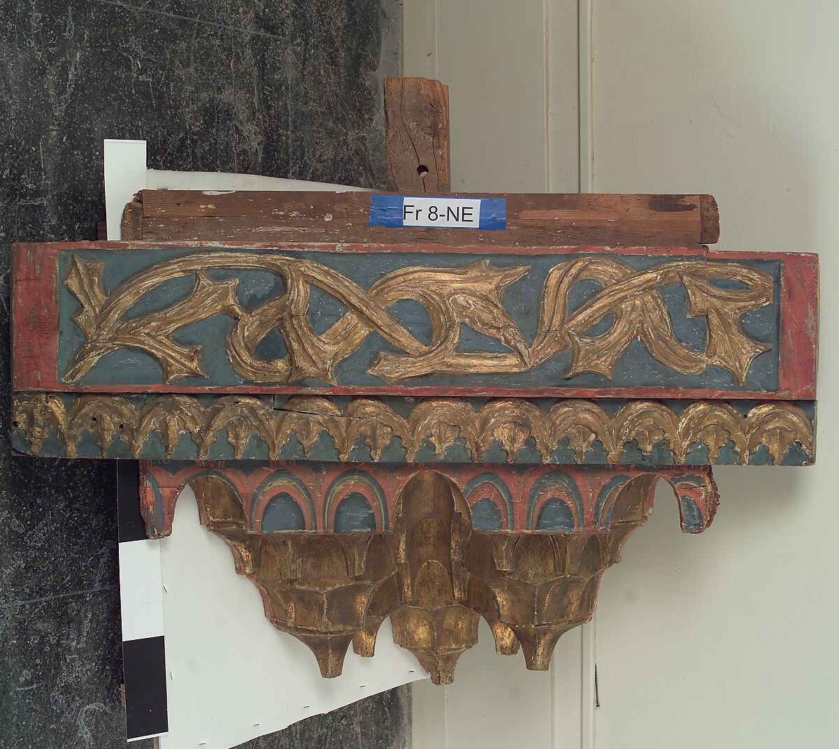 Ceiling, Wood; carved, painted, and gilded