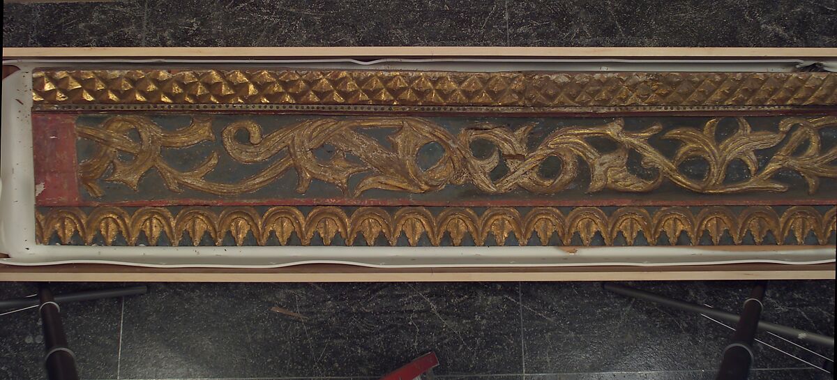 Ceiling, Wood; carved, painted, and gilded