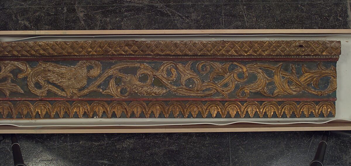 Ceiling, Wood; carved, painted, and gilded