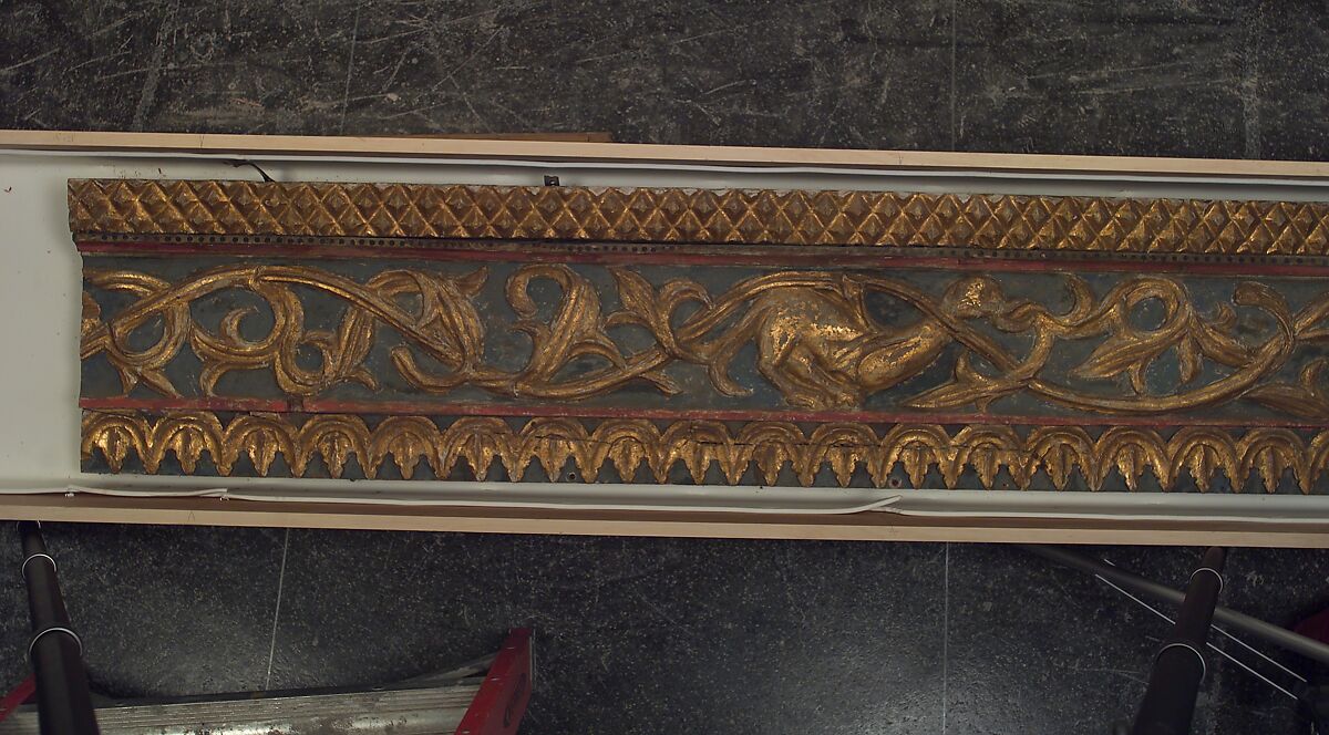 Ceiling, Wood; carved, painted, and gilded