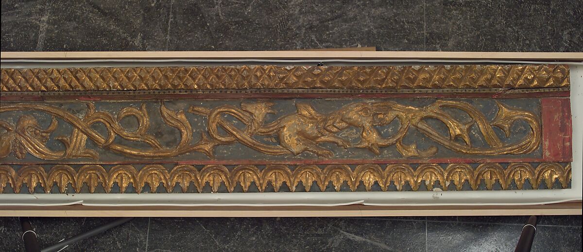 Ceiling, Wood; carved, painted, and gilded