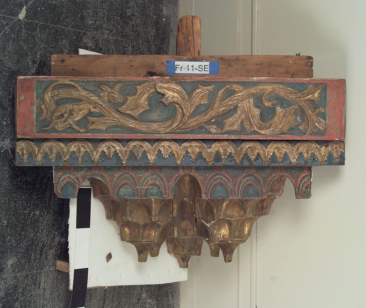 Ceiling, Wood; carved, painted, and gilded