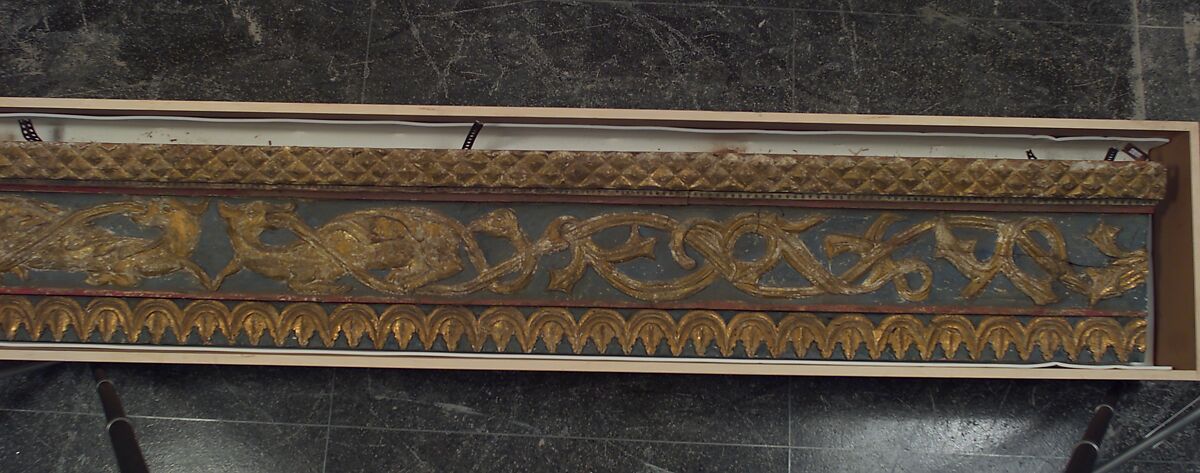 Ceiling, Wood; carved, painted, and gilded