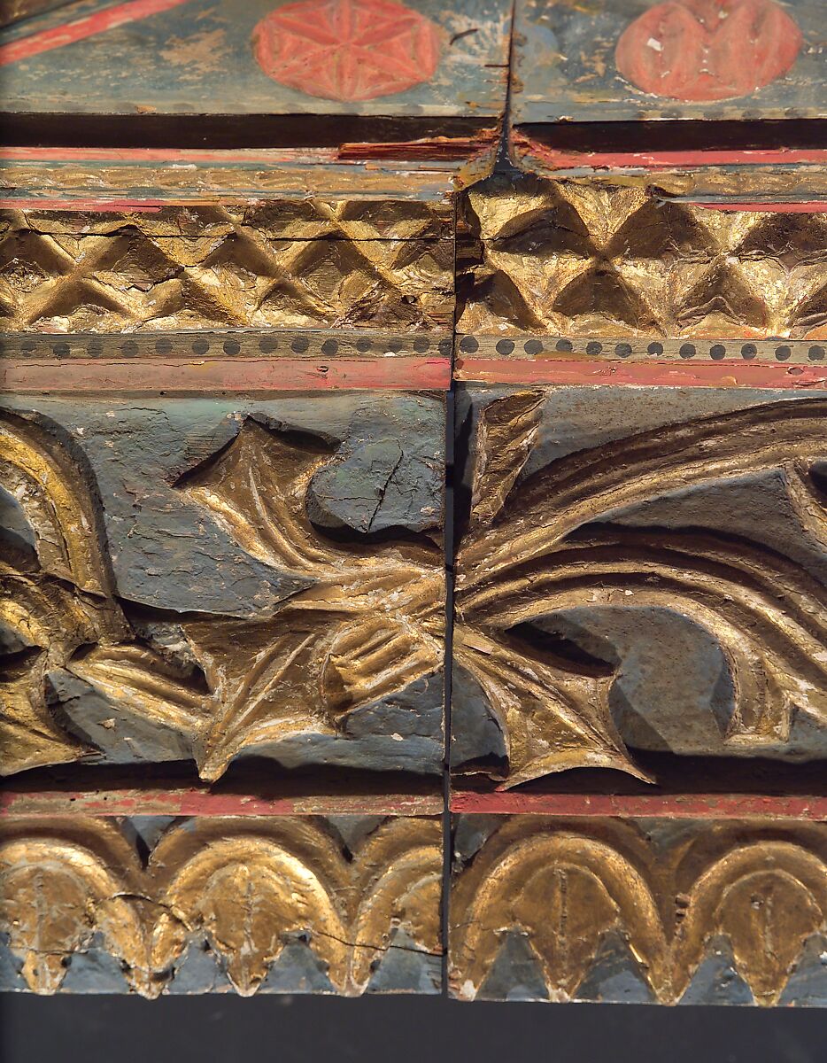 Ceiling, Wood; carved, painted, and gilded
