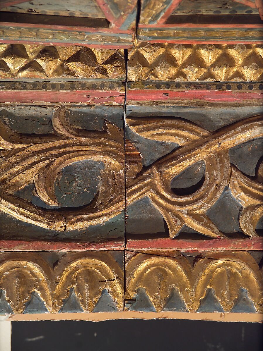 Ceiling, Wood; carved, painted, and gilded