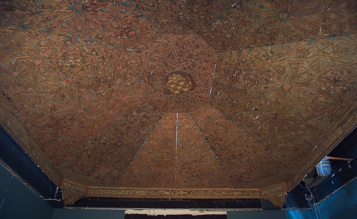 Ceiling, Wood; carved, painted, and gilded