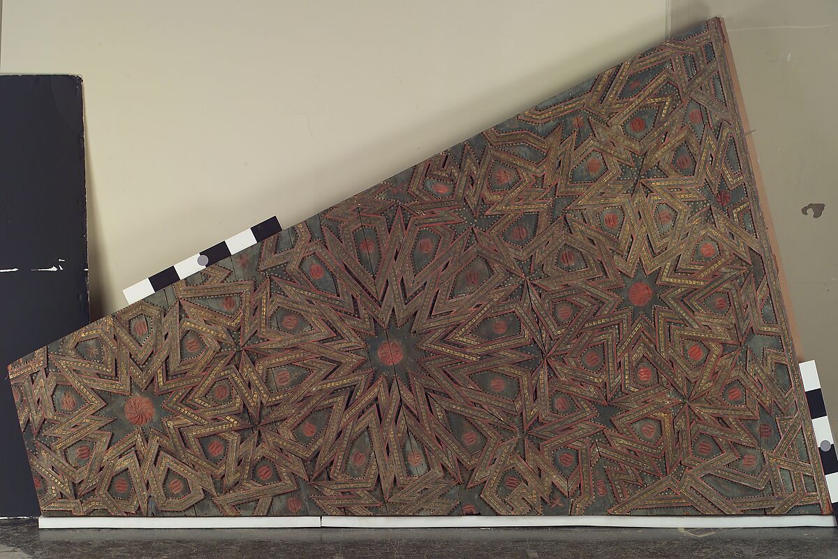 Ceiling, Wood; carved, painted, and gilded