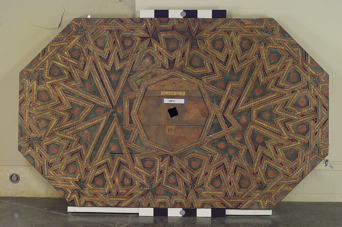 Ceiling, Wood; carved, painted, and gilded