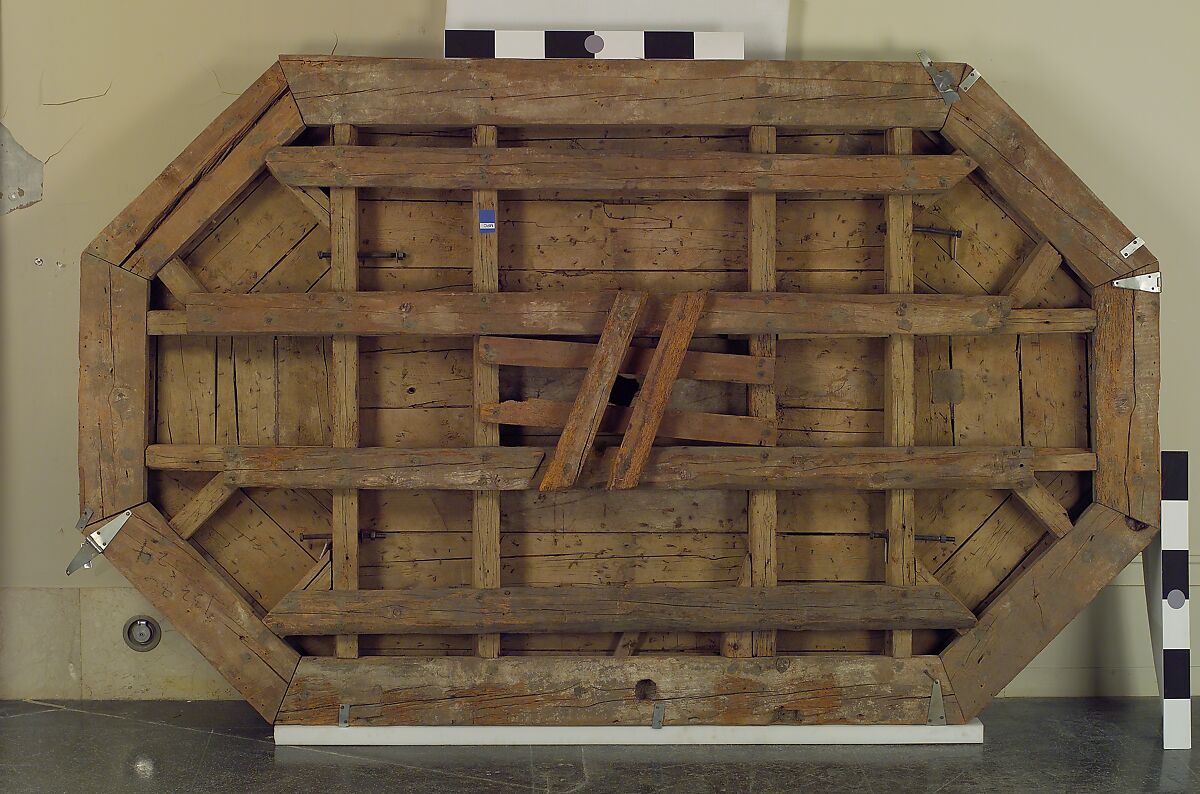 Ceiling, Wood; carved, painted, and gilded