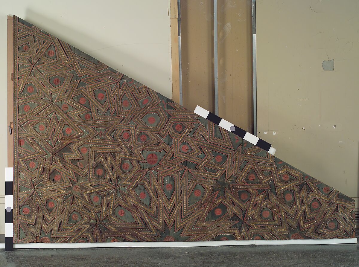 Ceiling, Wood; carved, painted, and gilded