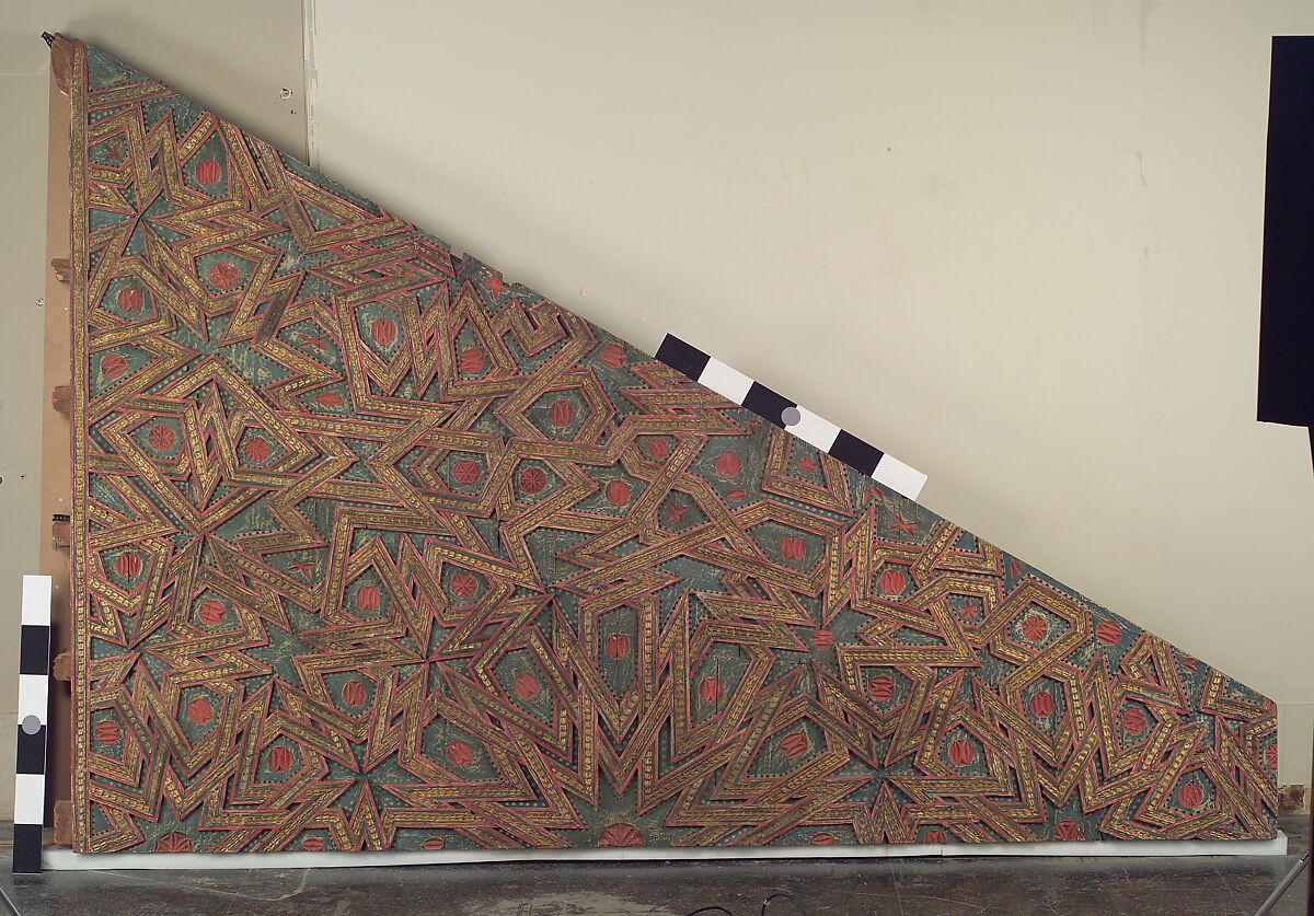 Ceiling, Wood; carved, painted, and gilded