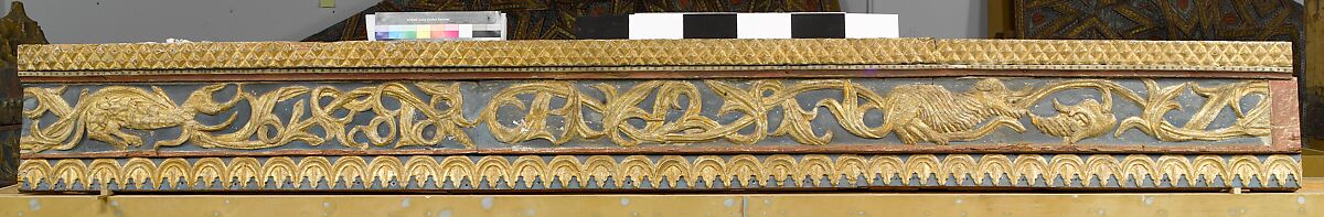 Ceiling, Wood; carved, painted, and gilded