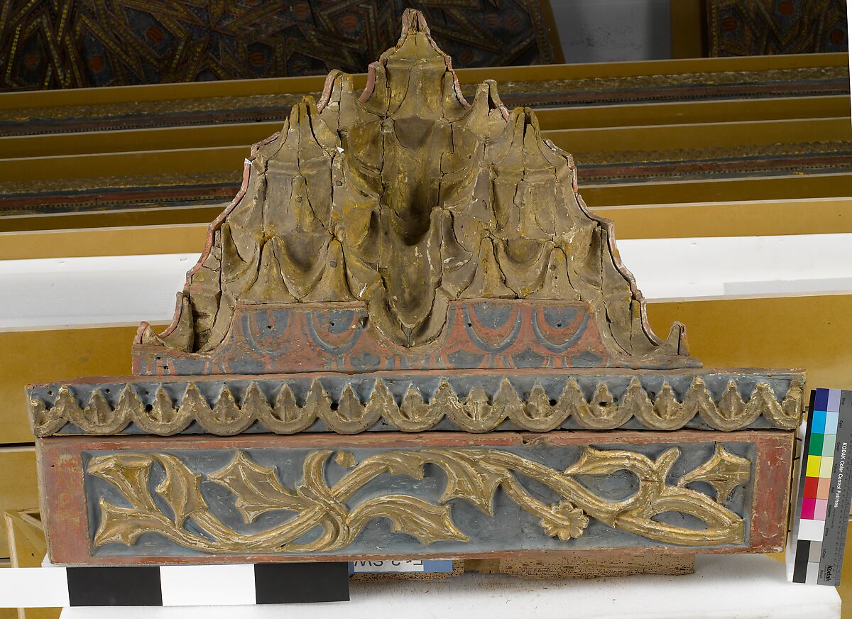 Ceiling, Wood; carved, painted, and gilded