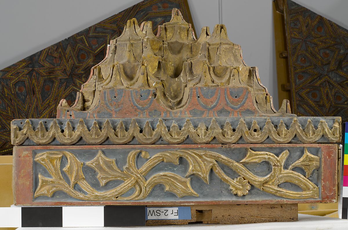 Ceiling, Wood; carved, painted, and gilded