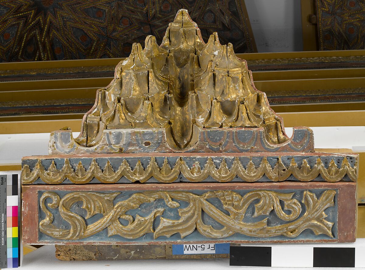 Ceiling, Wood; carved, painted, and gilded