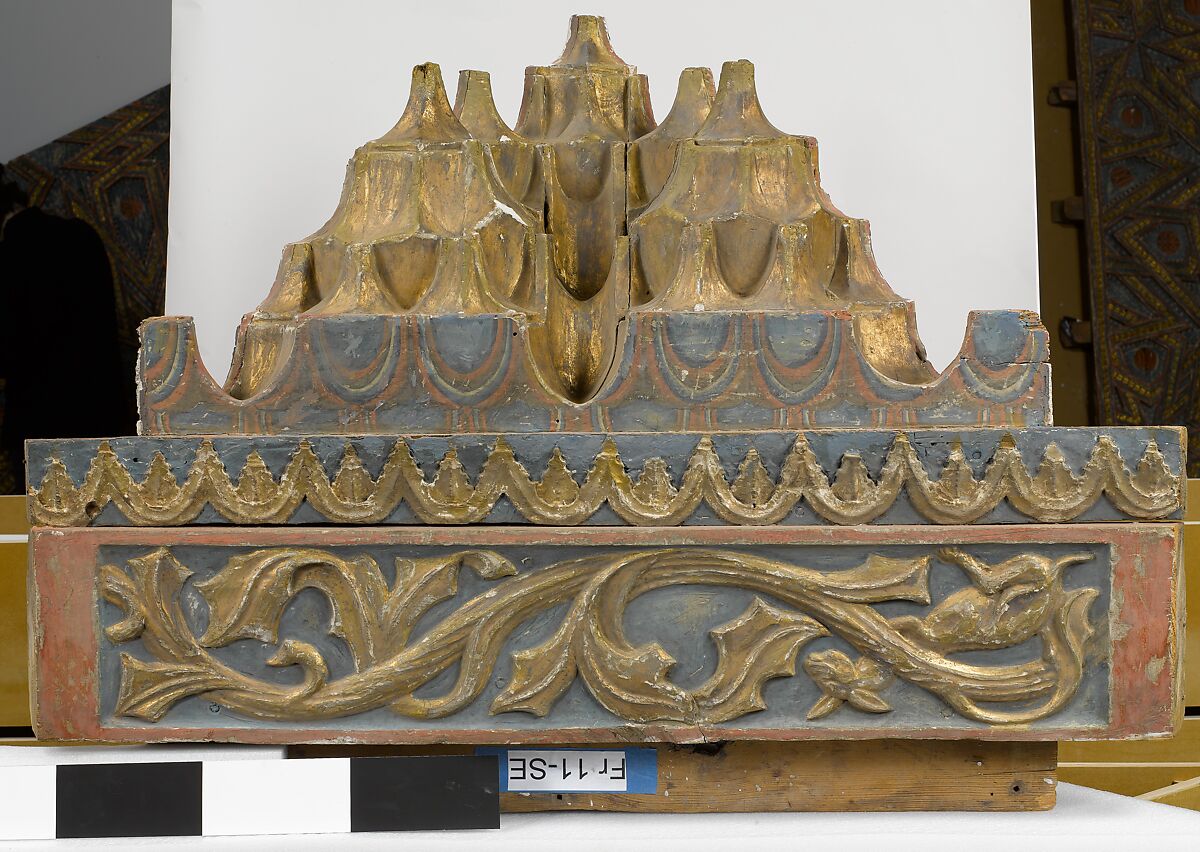 Ceiling, Wood; carved, painted, and gilded