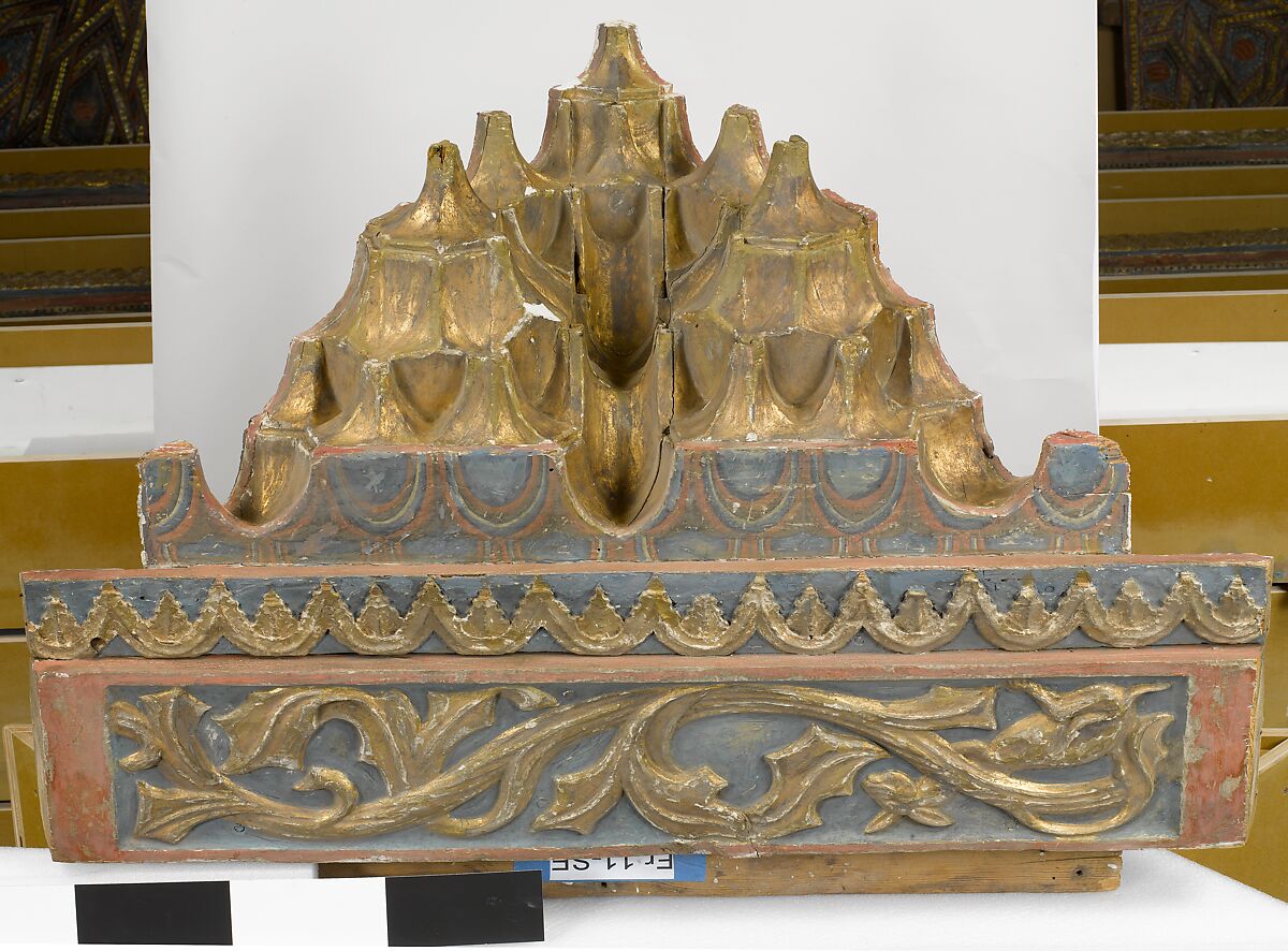 Ceiling, Wood; carved, painted, and gilded