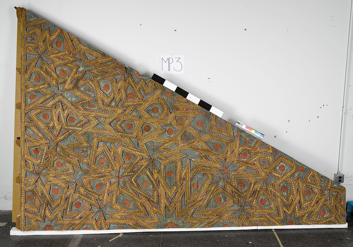 Ceiling, Wood; carved, painted, and gilded