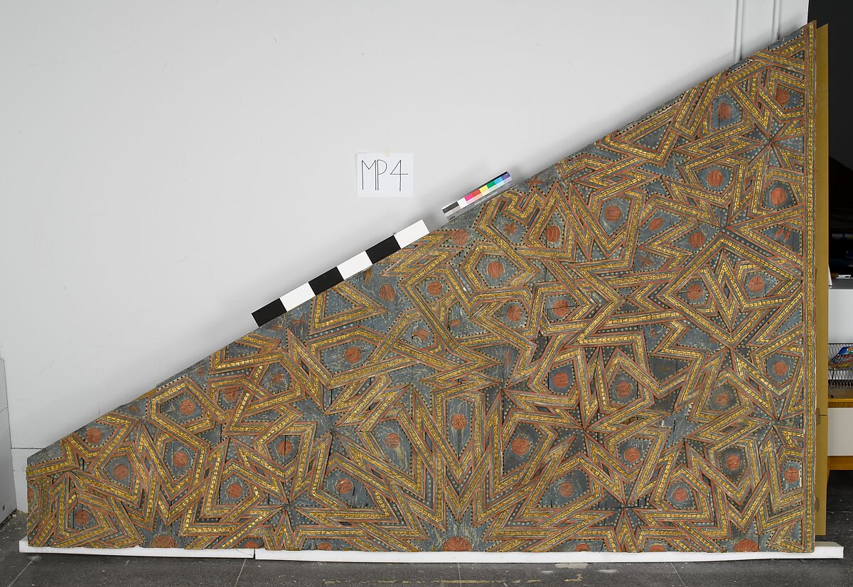 Ceiling, Wood; carved, painted, and gilded
