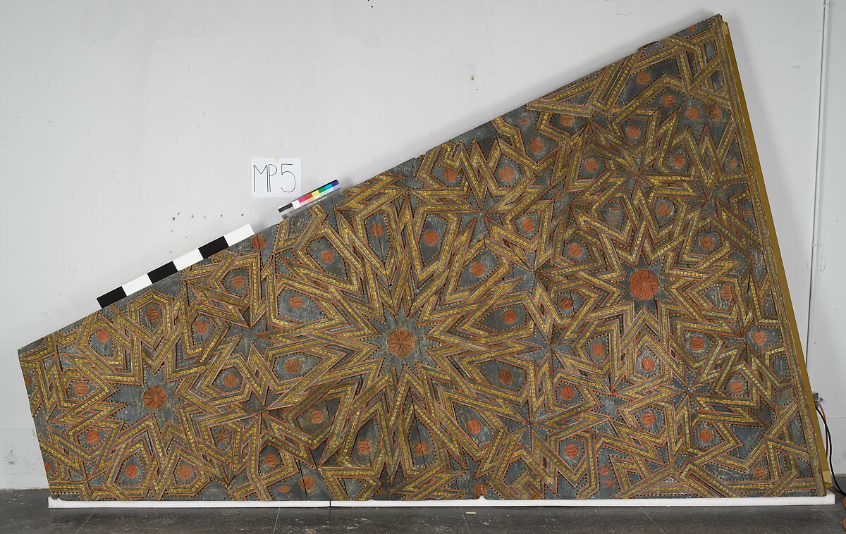 Ceiling, Wood; carved, painted, and gilded