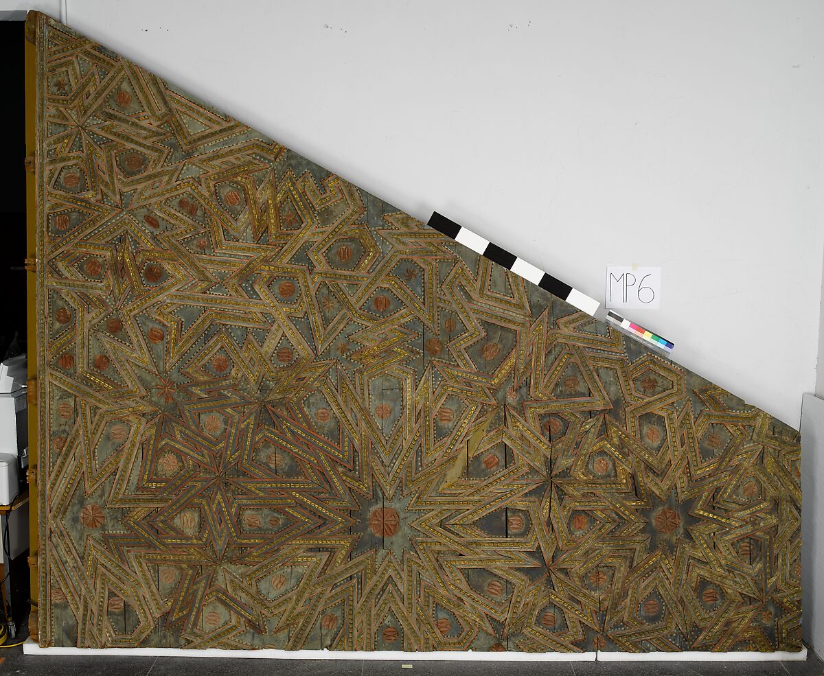 Ceiling, Wood; carved, painted, and gilded