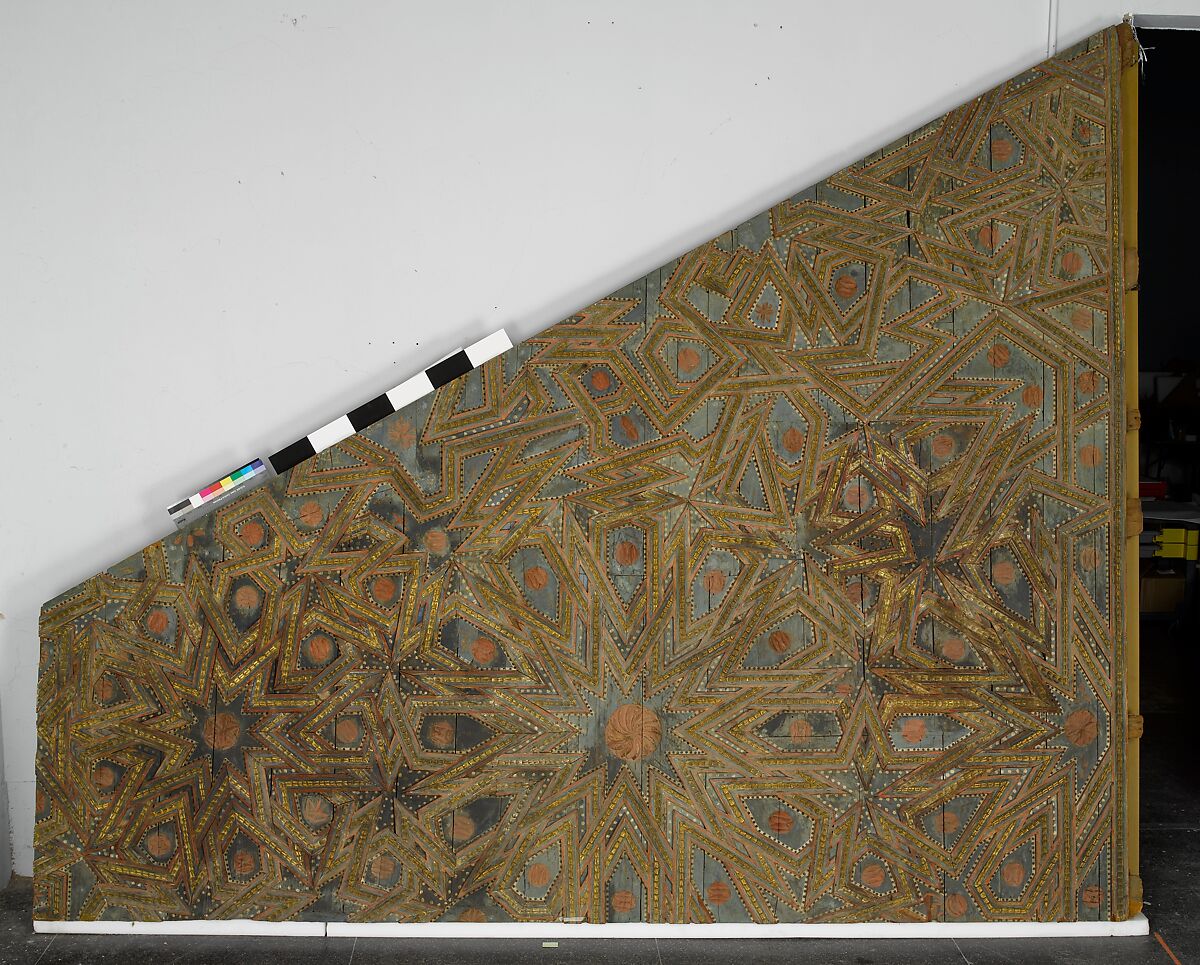 Ceiling, Wood; carved, painted, and gilded