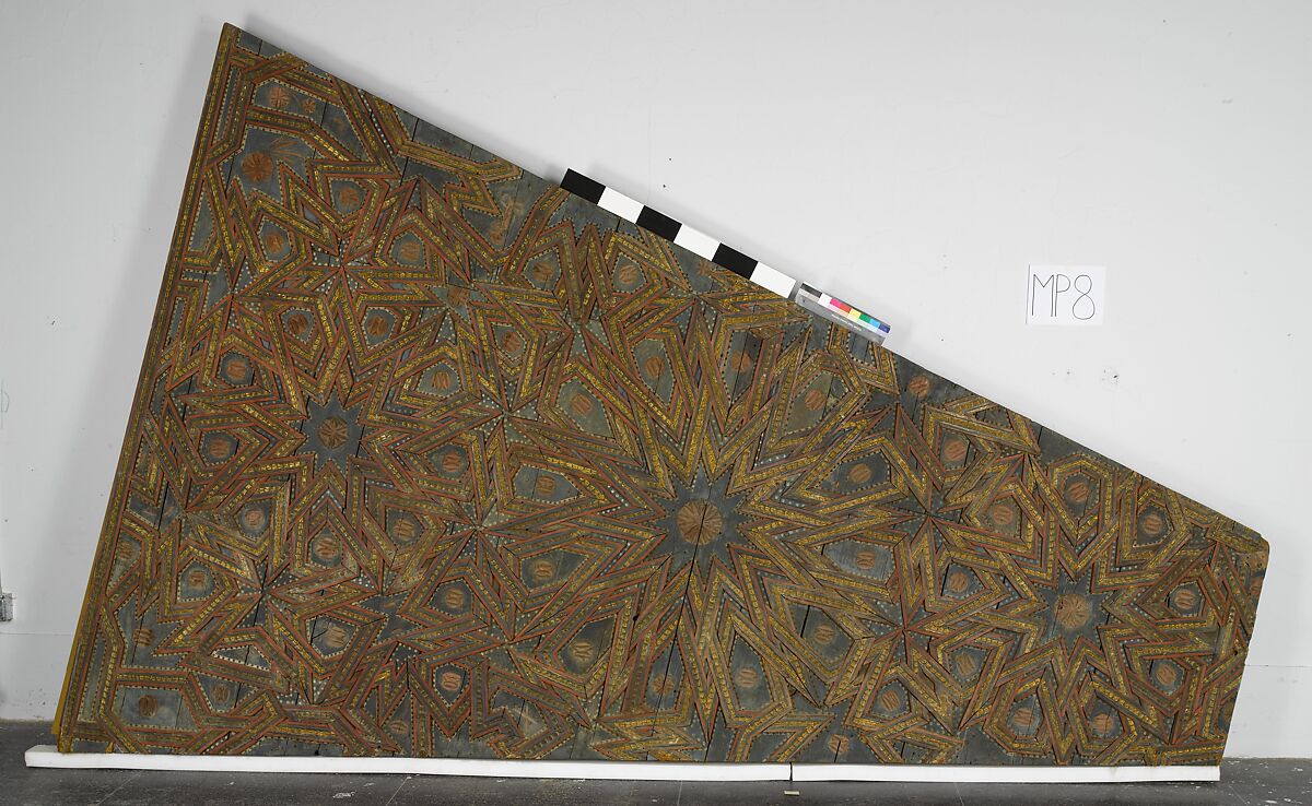 Ceiling, Wood; carved, painted, and gilded