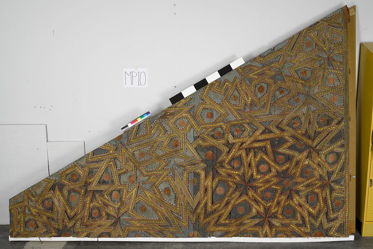 Ceiling, Wood; carved, painted, and gilded