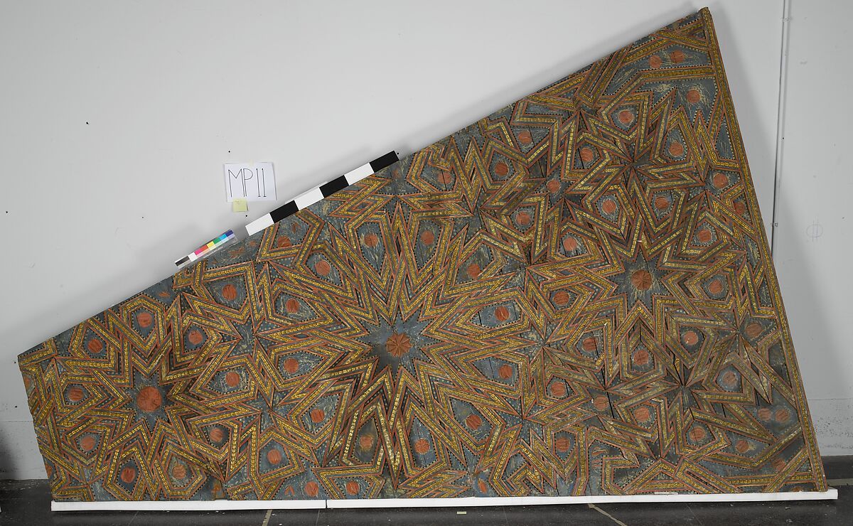 Ceiling, Wood; carved, painted, and gilded