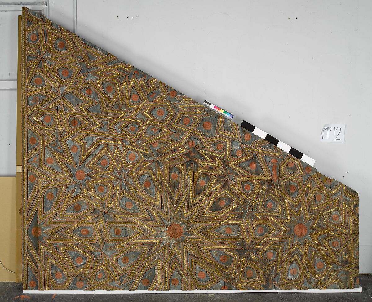 Ceiling, Wood; carved, painted, and gilded