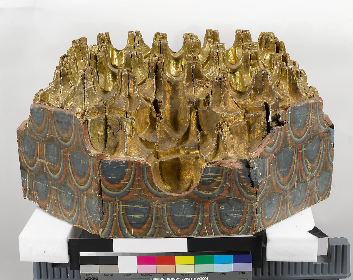 Ceiling, Wood; carved, painted, and gilded