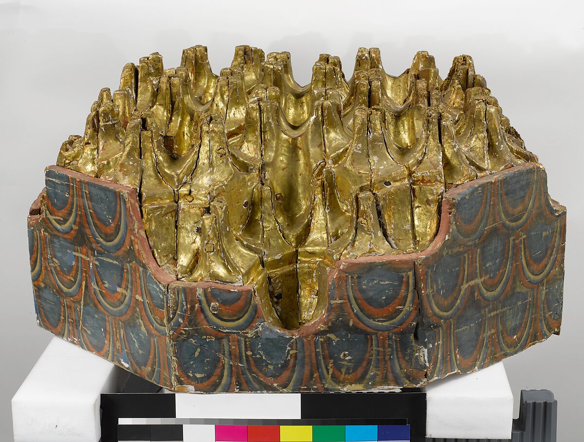 Ceiling, Wood; carved, painted, and gilded