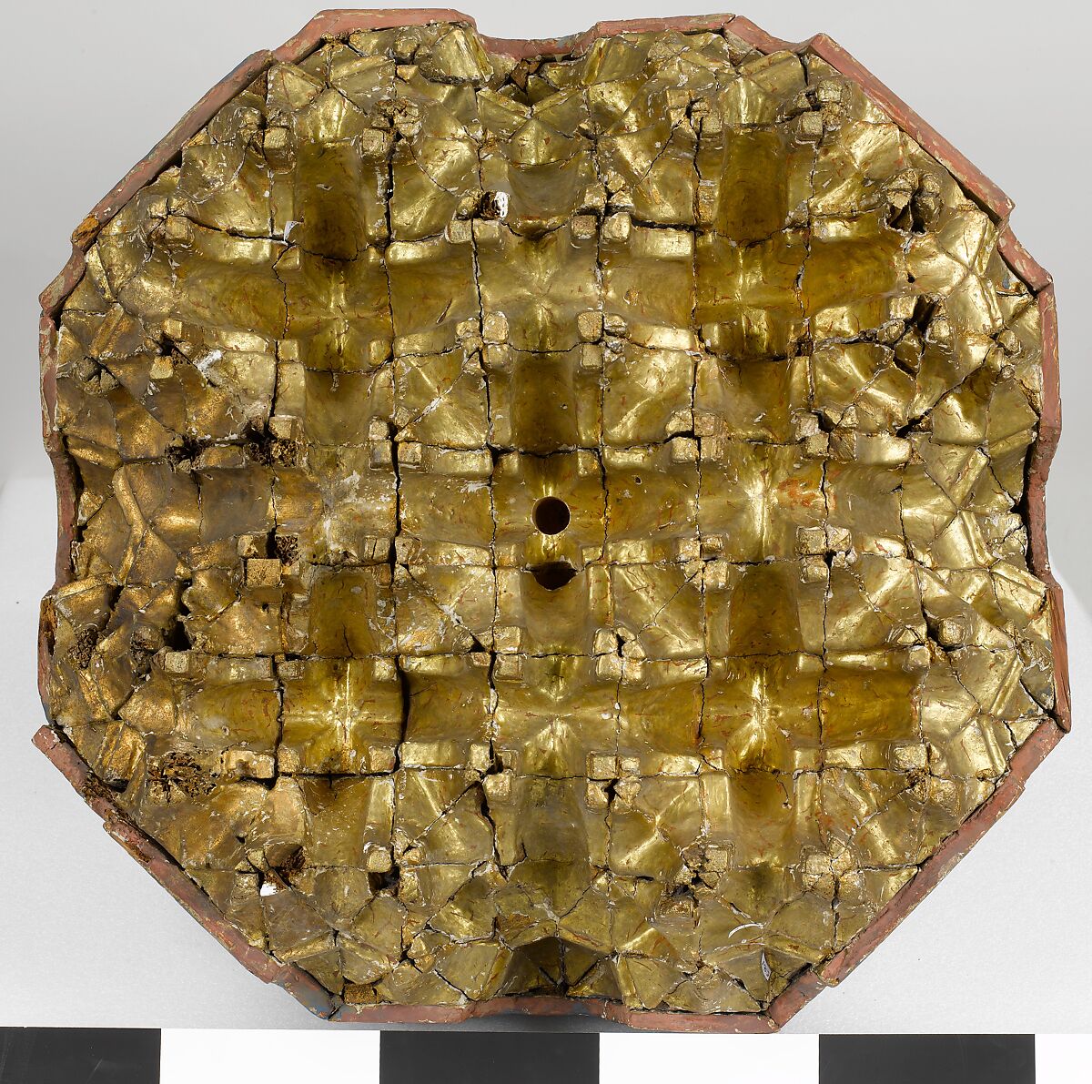 Ceiling, Wood; carved, painted, and gilded