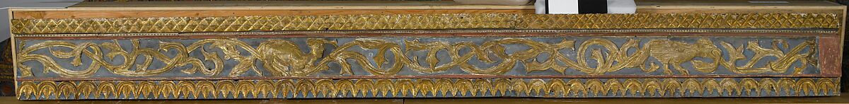 Ceiling, Wood; carved, painted, and gilded
