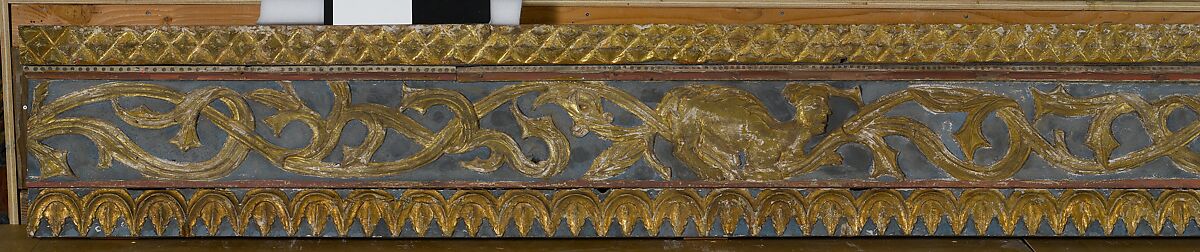 Ceiling, Wood; carved, painted, and gilded