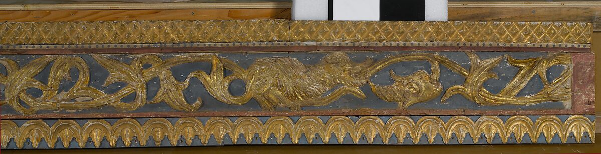 Ceiling, Wood; carved, painted, and gilded