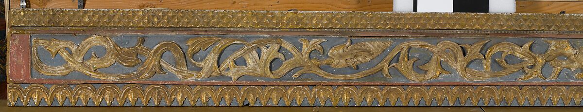 Ceiling, Wood; carved, painted, and gilded