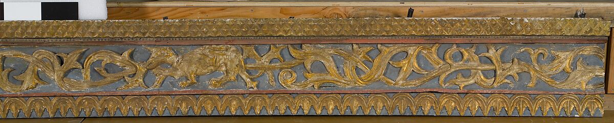 Ceiling, Wood; carved, painted, and gilded