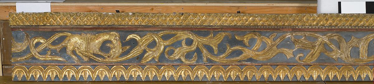 Ceiling, Wood; carved, painted, and gilded