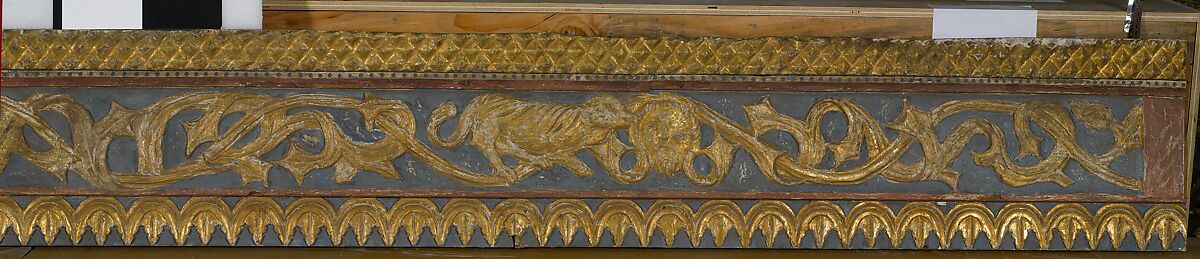 Ceiling, Wood; carved, painted, and gilded