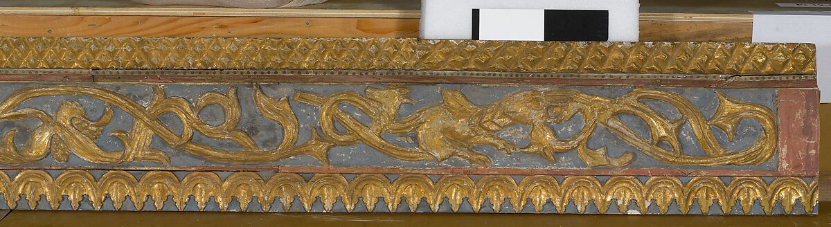 Ceiling, Wood; carved, painted, and gilded