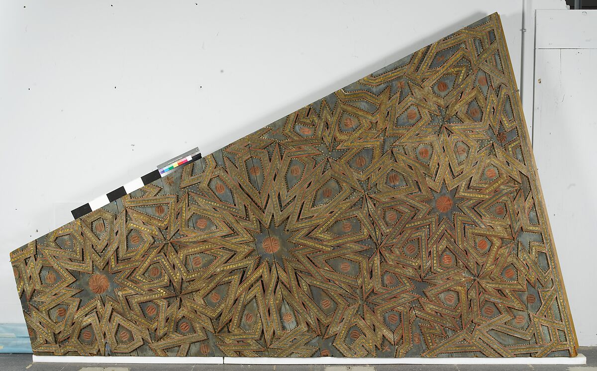 Ceiling, Wood; carved, painted, and gilded