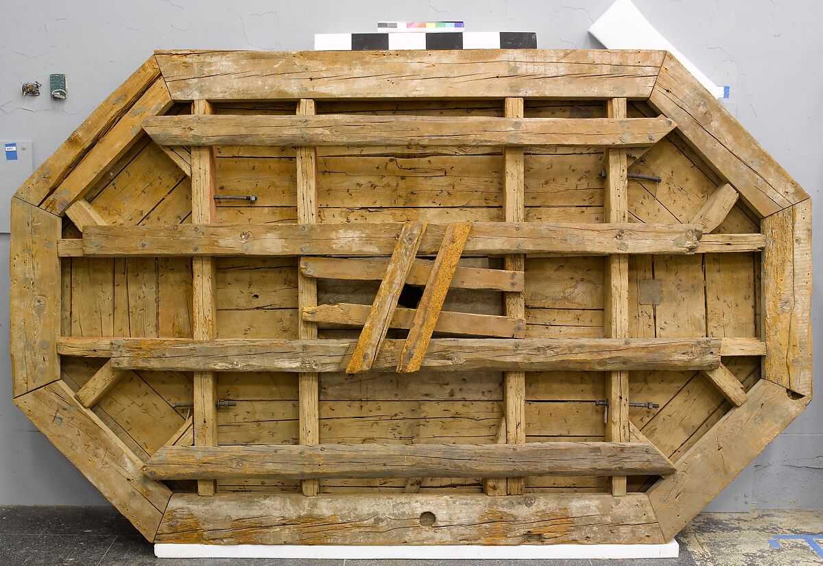 Ceiling, Wood; carved, painted, and gilded